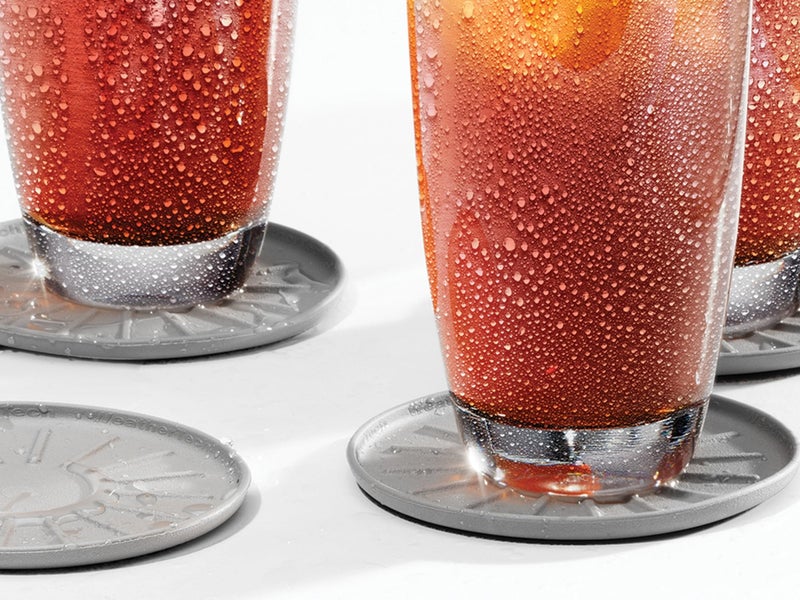 WeatherTech 6" Drink Coasters for Home Surfaces, Anti-Skid, No-Slip knibs - Set of 4, Black - (8A6CSTBK) - Image 4